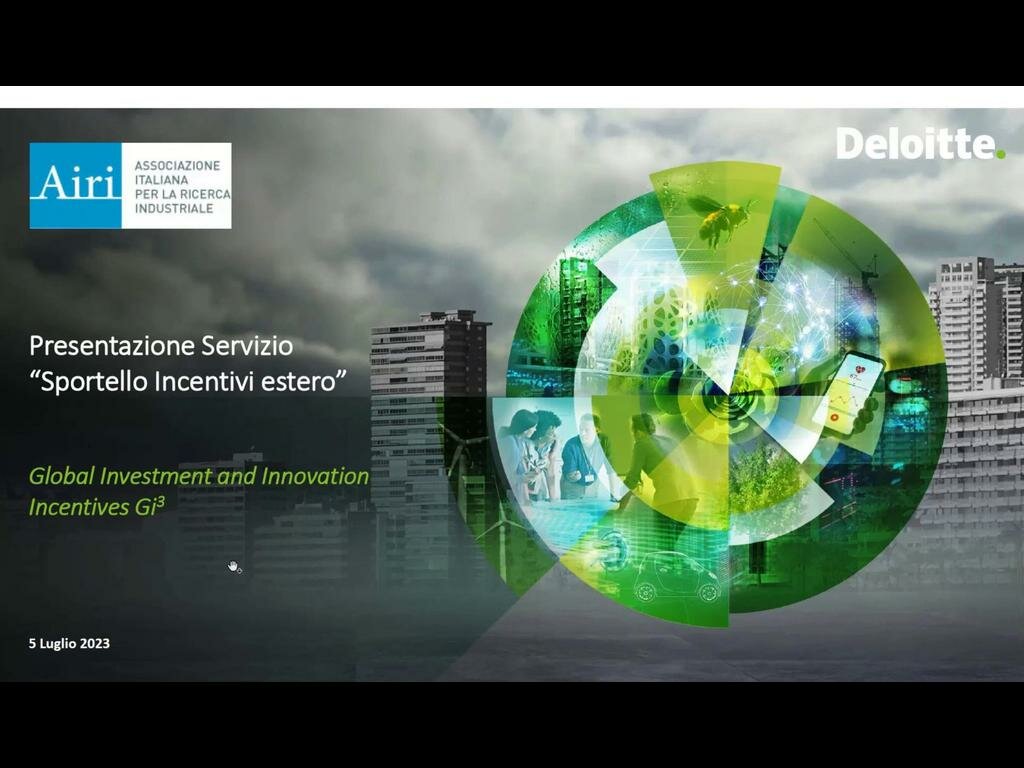 Sportello incentivi estero: servizio Airi -Deloitte