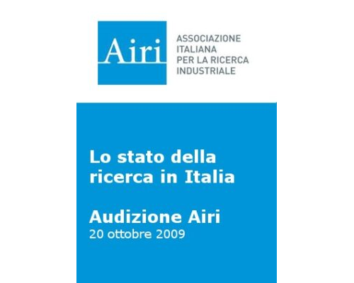 Audizione Airi sullo stato della ricerca in Italia