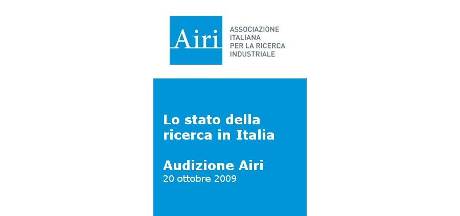 Audizione Airi sullo stato della ricerca in Italia