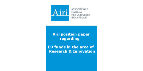 Airi position paper regarding EU funds in the area of research & innovation