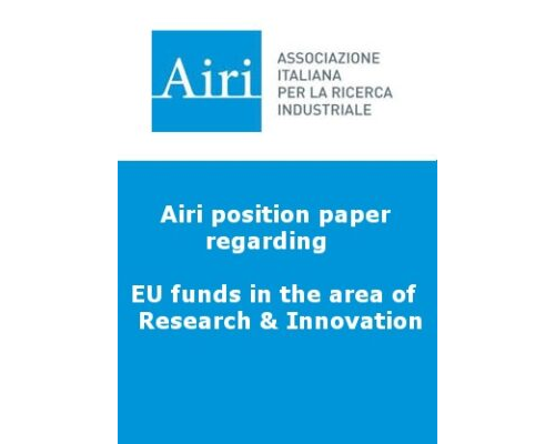 Airi position paper regarding EU funds in the area of research & innovation