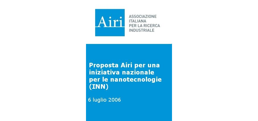 Proposta per una iniziativa nazionale per le nanotecnologie